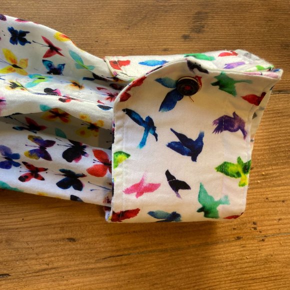 Men's Butterfly Patterned Sport Shirt- M - 7 Downie St. - Picture 2 of 4